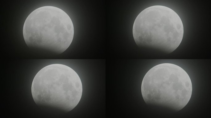 2023年10月28日的月偏食。月亮陷入了地球的阴影中。