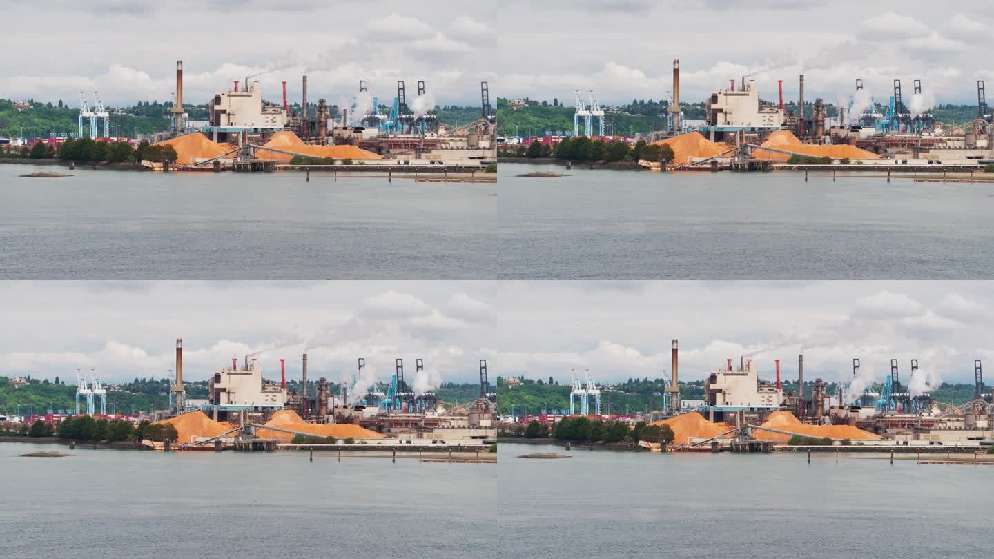 华盛顿州塔科马市的工业港