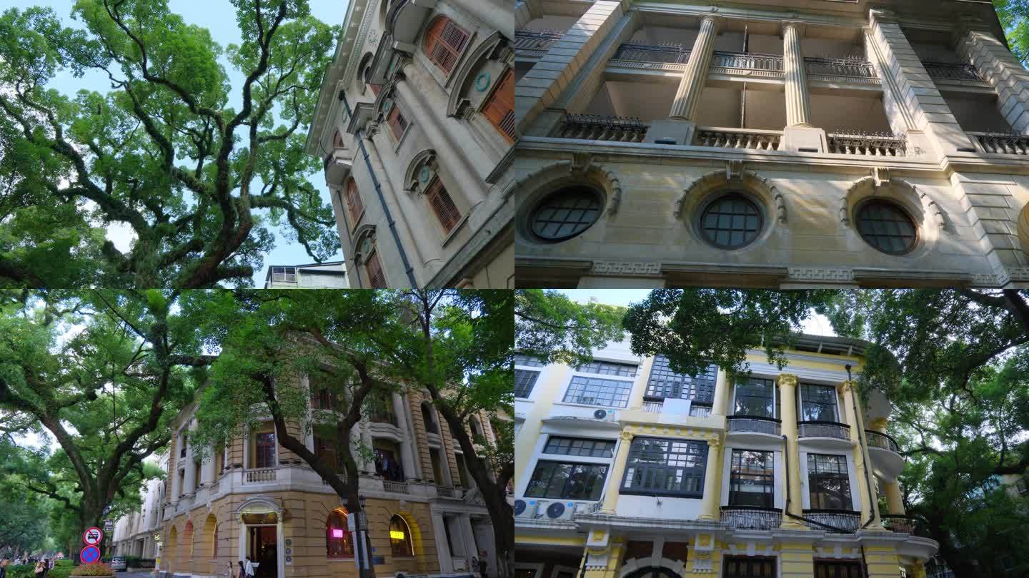 广州老街 沙面 街景 历史景观 欧式建筑
