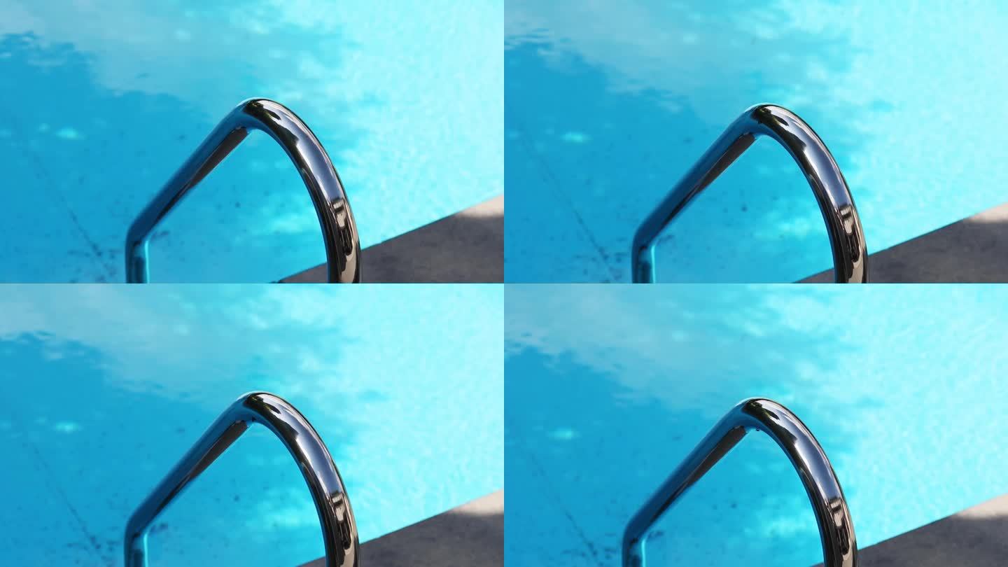 阳光下的泳池视频