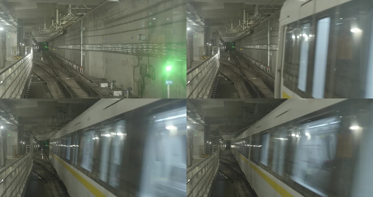 隧道中的地铁列车