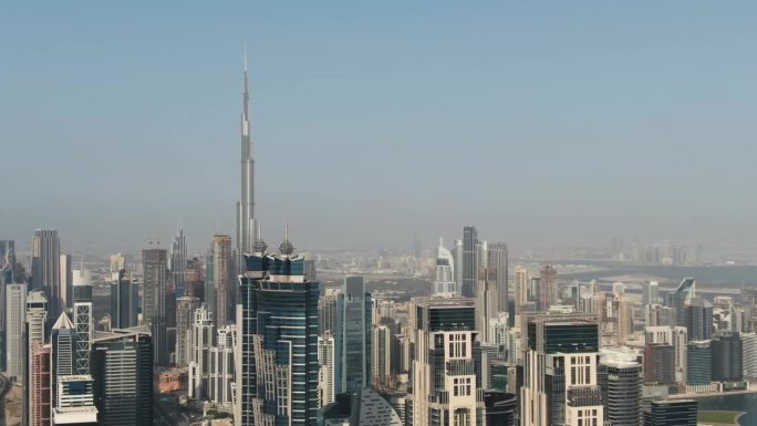 迪拜中心的哈利法塔，世界上最高的塔，4k