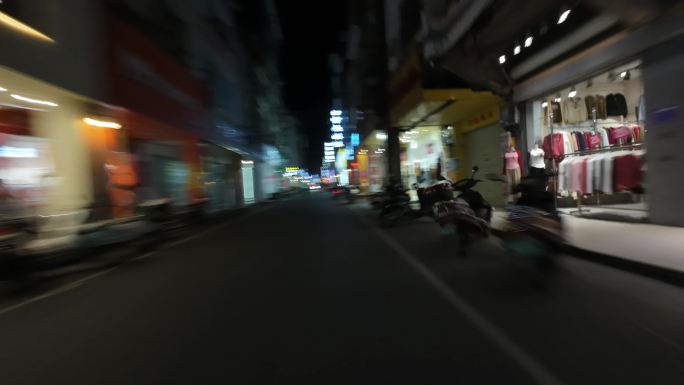 夜晚街道移动延时子弹时间