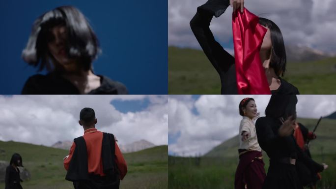 艺术家 藏舞 红丝带 藏区 舞蹈 温泉