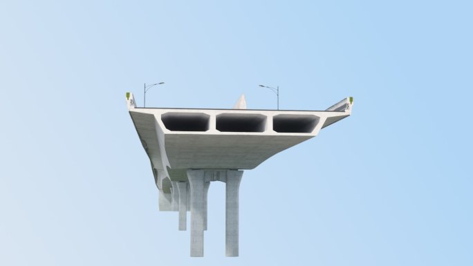高架桥/天桥内部结构三维模型动画展示2
