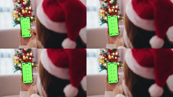 圣诞节在手机上滚动