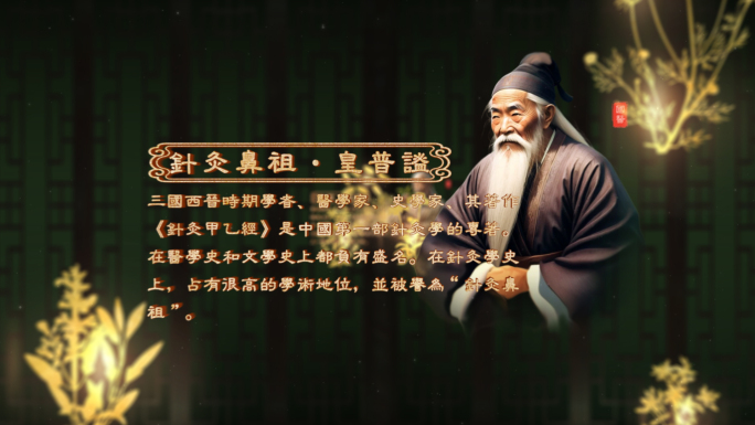 中国传统十大名医老中医人物展示AE模板