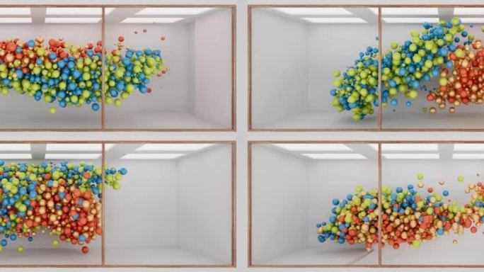 裸眼3D大屏粒子C4D全套工程