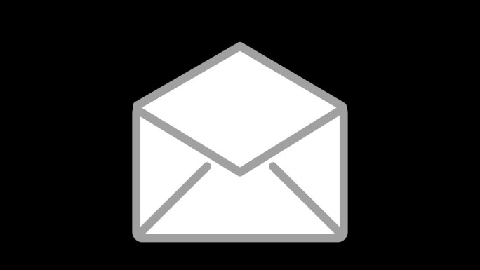 打开电子邮件信封MG动态视频素材