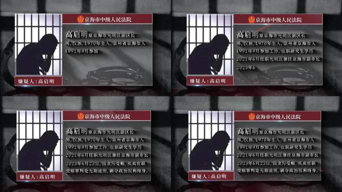 反腐 警示 纪委犯罪嫌疑人介绍AE模板