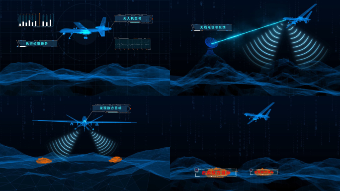 军事科技电子战察打一体无人机