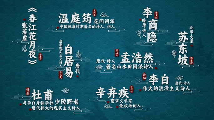 简单古典中国风人物姓名国潮字幕角标