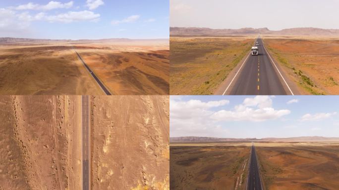 笔直荒漠沙漠戈壁公路