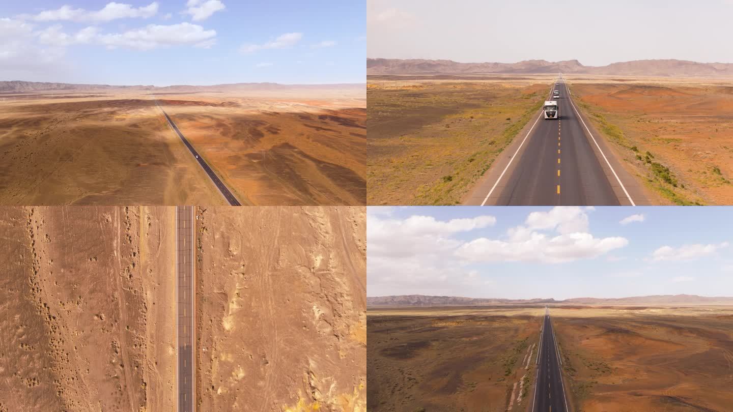笔直荒漠沙漠戈壁公路