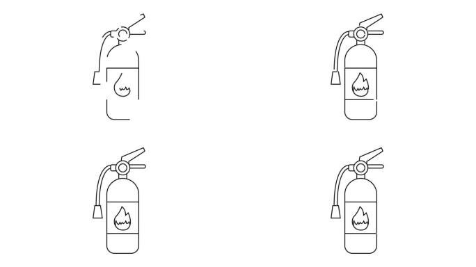 动画形成了灭火器图标的草图