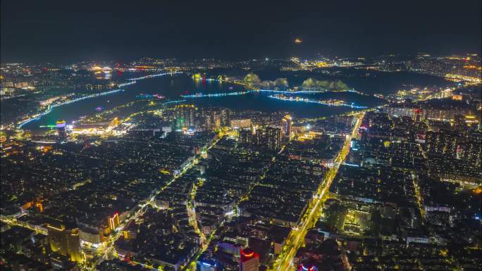 肇庆星湖夜景延时