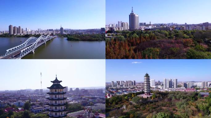 沂水城市航拍秋景