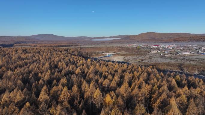内蒙古阿尔山不冻河航拍
