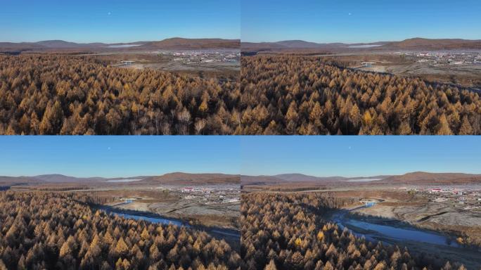 内蒙古阿尔山不冻河航拍