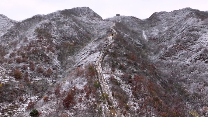 河北唐山迁西青山关长城雪景