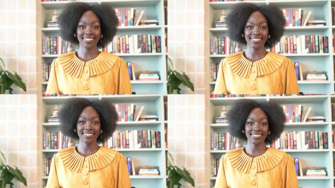 30岁出头的非洲女商人的办公室肖像
