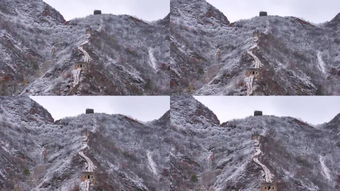 河北唐山迁西青山关长城雪景