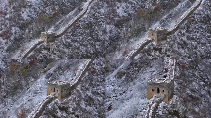 河北唐山迁西青山关长城雪景