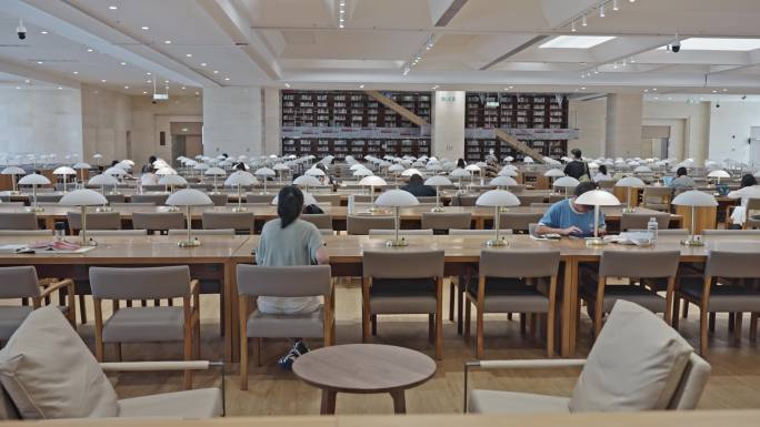 大型高档图书馆阅读区