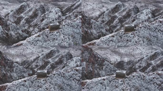 河北唐山迁西青山关长城雪景