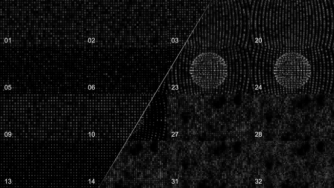 32个数字变化背景（视频素材）