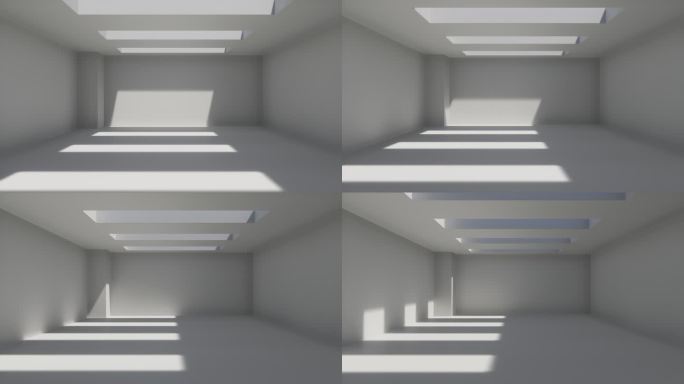 白色建筑空间3D渲染