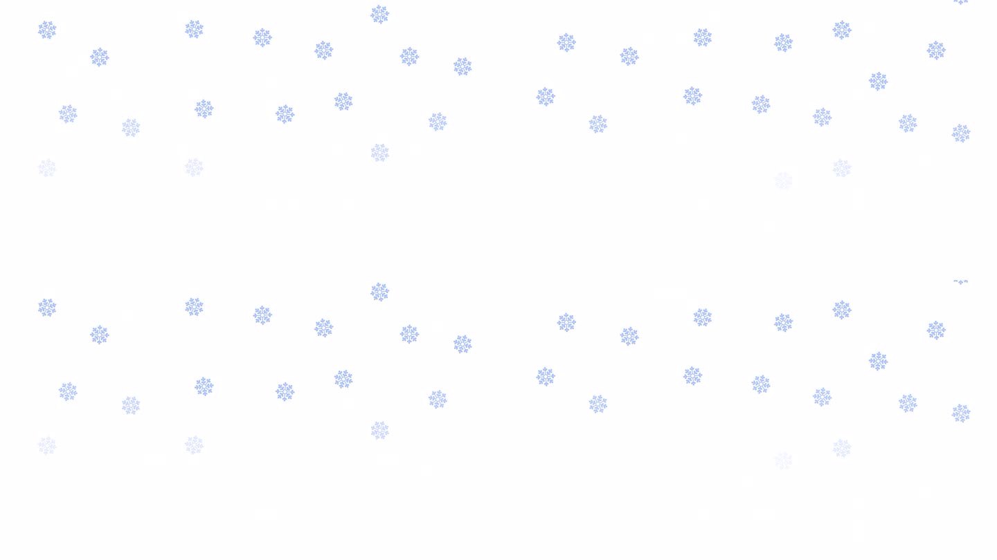 雪花下雪的2D物体动画
