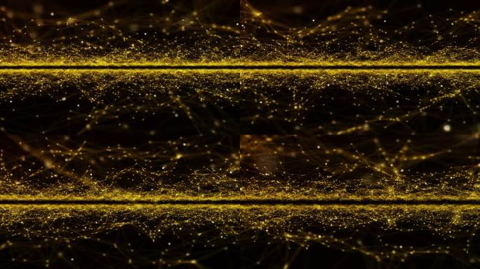 4K全息金色粒子空间穿梭背景素材