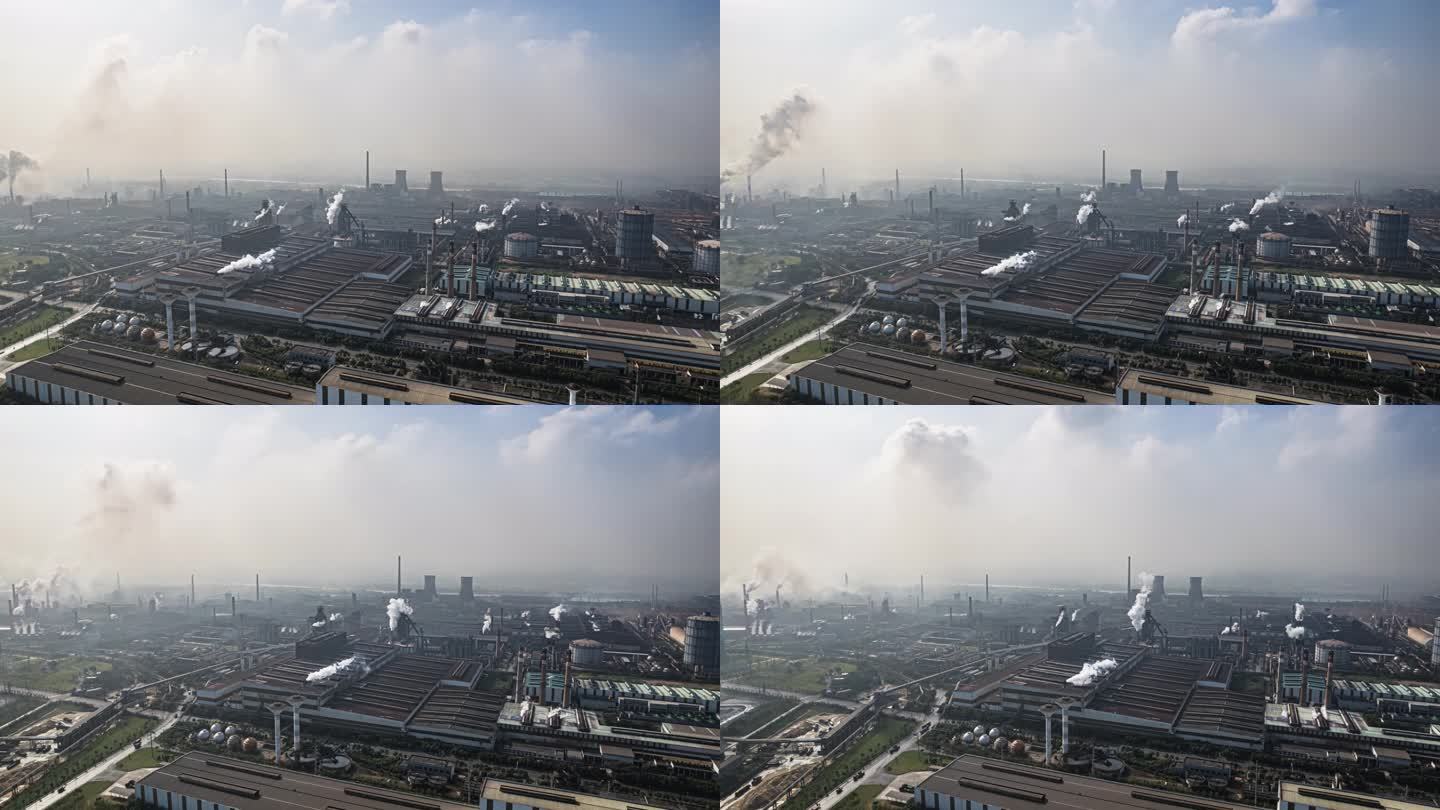 8K城市污染钢铁厂钢铁冶炼空气污染延时