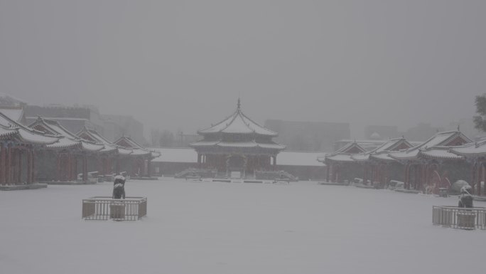 沈阳故宫雪景s3-log3升格素材