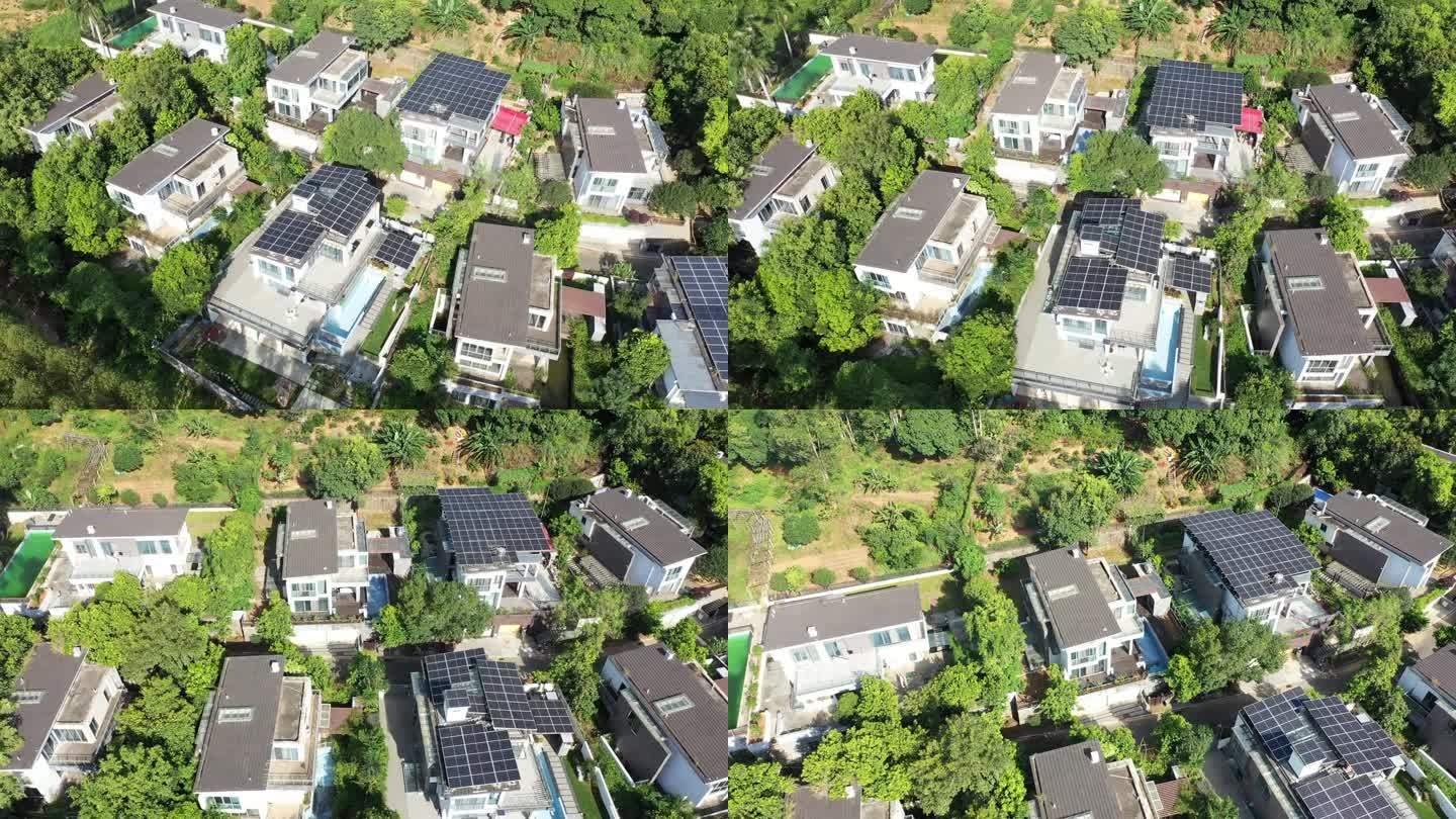 中国农村的屋顶用太阳能光伏板绿化