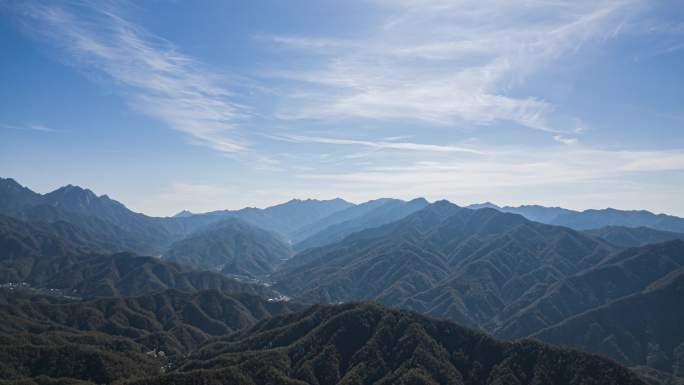 8K河南洛阳老界岭旅游区自然风光山脉延时