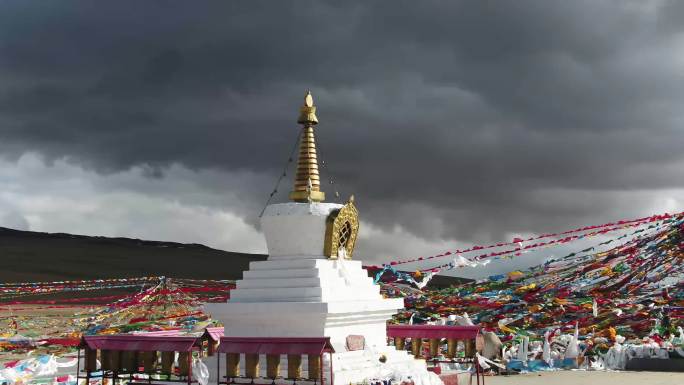 西藏建筑 藏式建筑 4k航拍