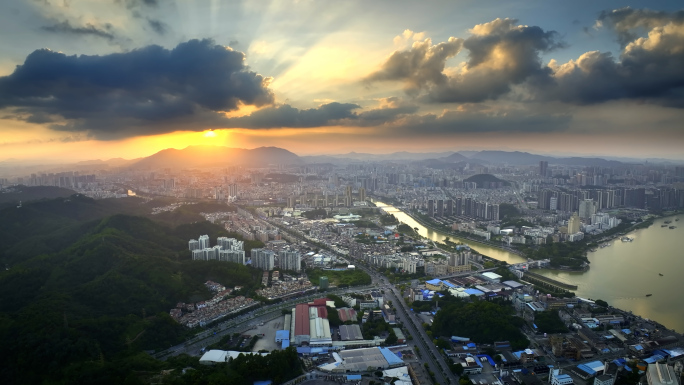 航拍江门素材 江门城市素材 航拍江海区