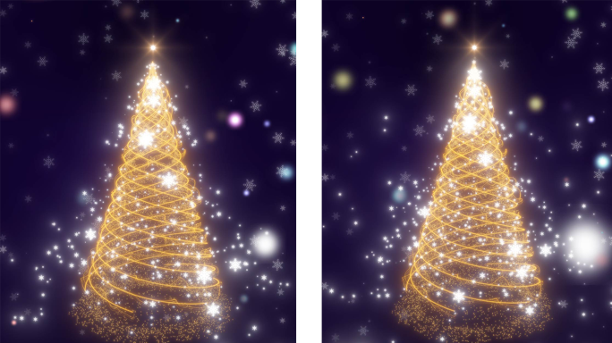 竖版圣诞树光效AE模板