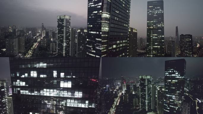 Z0016大城市夜景 商务区 CBD重庆