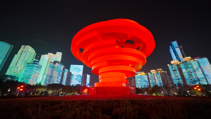 青岛夜景地标建筑