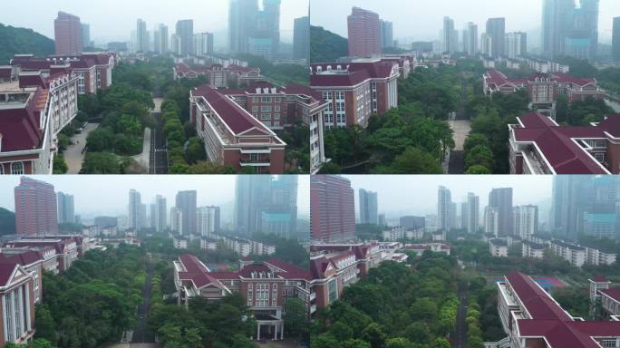 校园航拍 大学 学校 深职大 深圳 校园