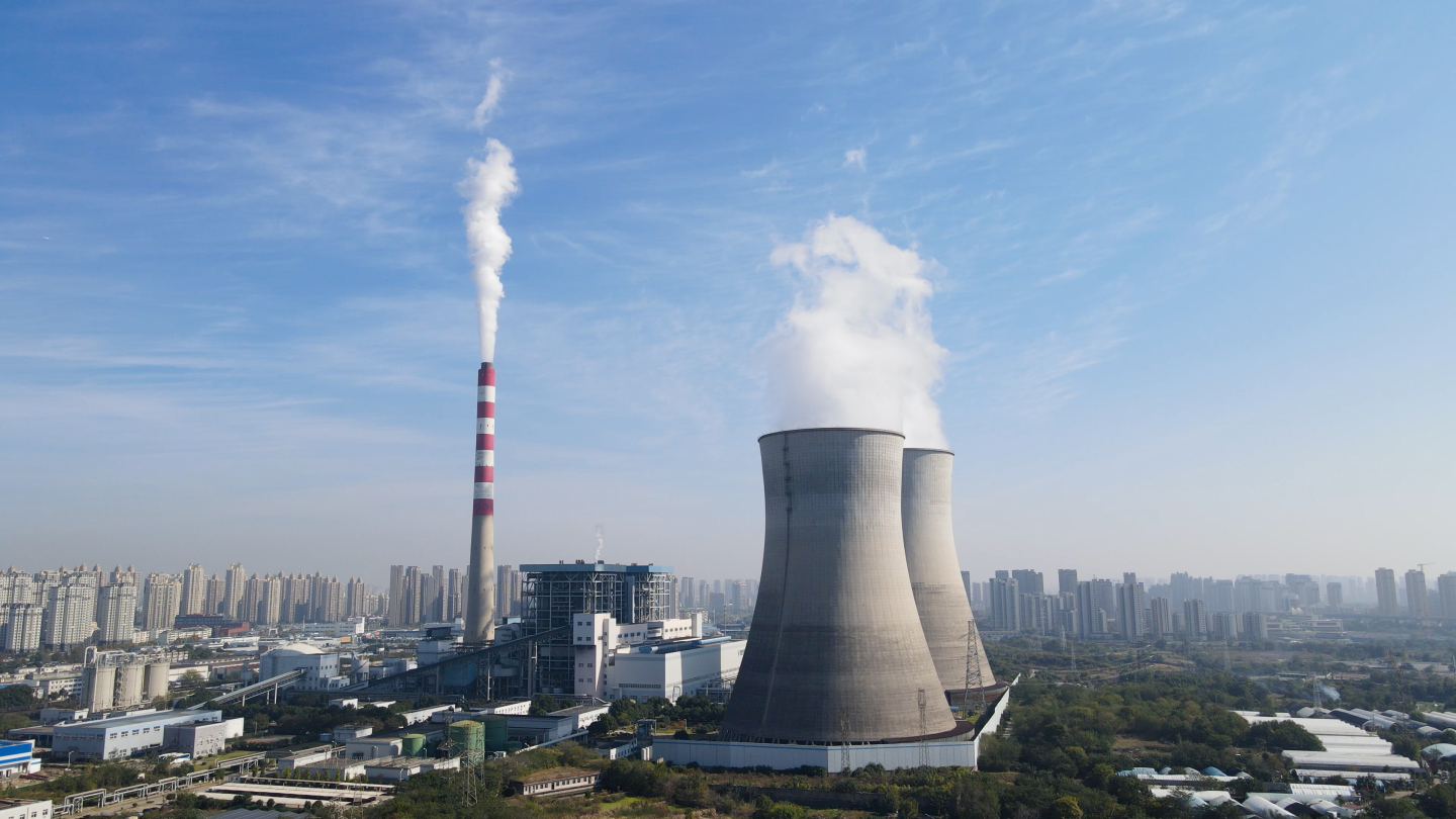 煤电电厂废气排放（60帧）