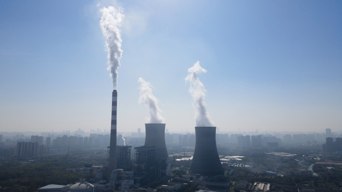 煤电电厂废气排放（60帧）