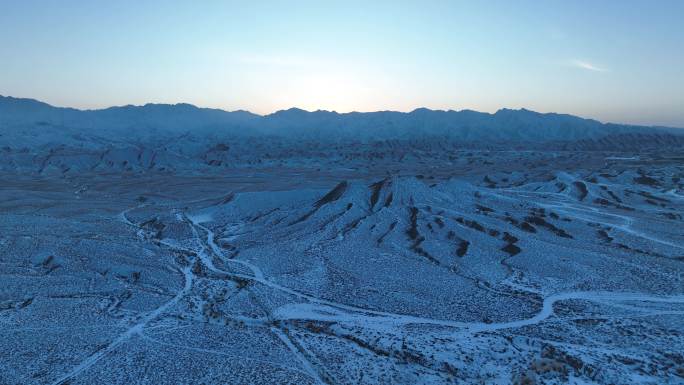 冬季雪景 张掖丹霞国家地质公园 丹霞地貌