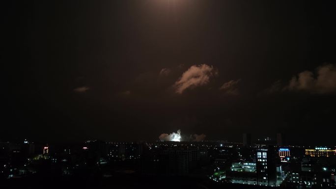 【4K】火箭夜间发射核爆现场