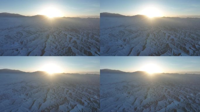 冬季雪景 张掖丹霞国家地质公园 丹霞地貌