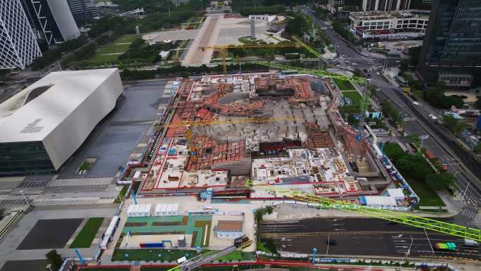 深圳前海湾区之眼工地航拍