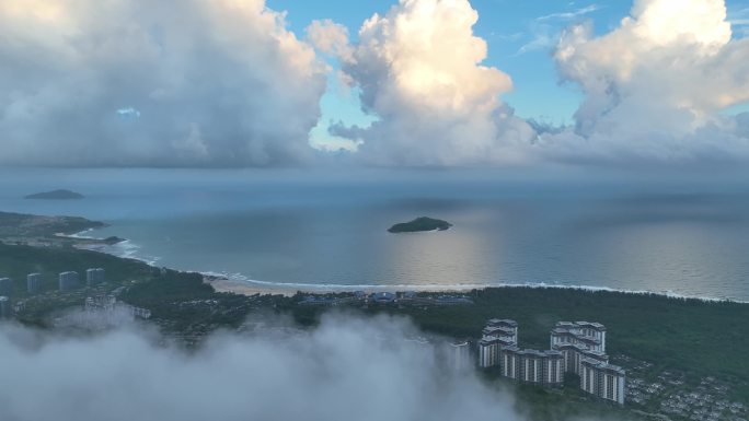 雨过天晴海边石梅湾加井岛